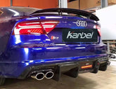 Audi A7 (fits base model, does not fit s-line) C7.5 2016-2018 with Aftermarket Parts - Rear Diffuser Pre-preg Carbon Fiber from Karbel Carbon